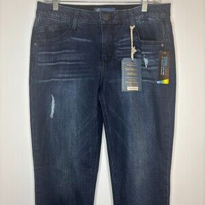 DEMOCRACY NEW Ab-solution Girlfriend Jeans Womens 8 Stretch Mold & Hold Dark